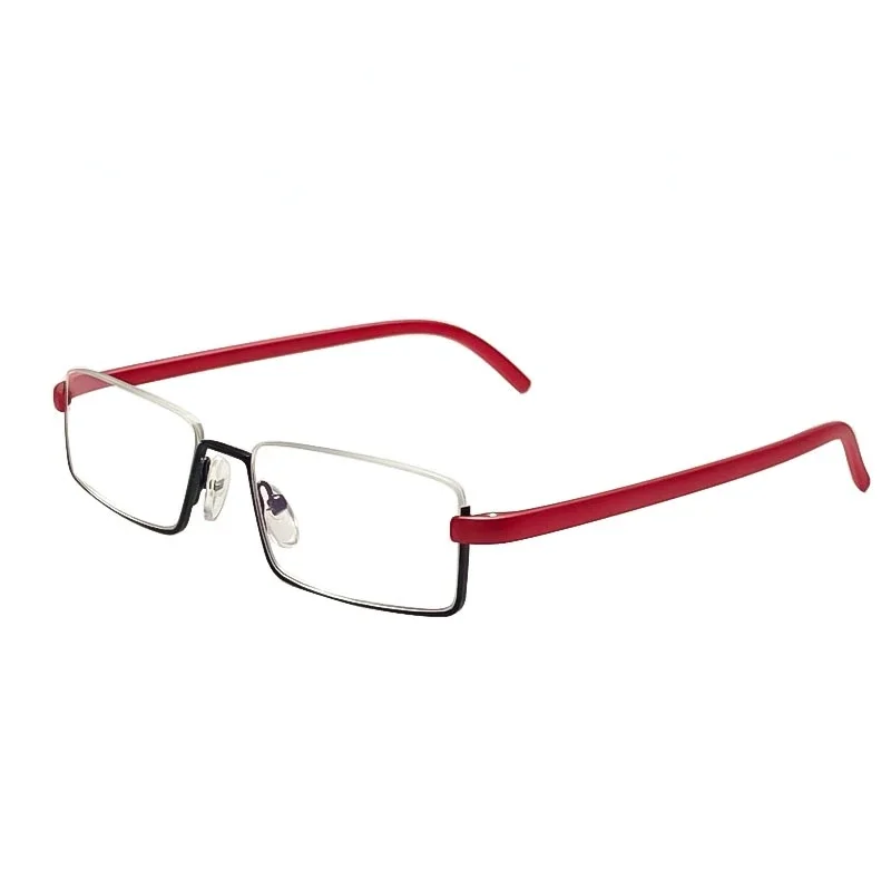 Flexible Halbrahmen-Lesebrille mit Box für Männer und Frauen, tragbare Anti-Blau-Brille, Unisex, Presbyopie-Brille +1,0 bis +4,0
