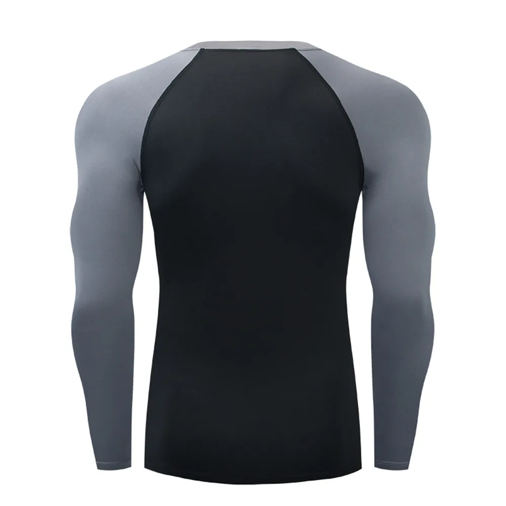 Men\'s Jogging T-shirt Compression Long Sleeve Running Sport T Shirt Fitness Tops Tee Quick Dry Tight Training Gym Shirts Jersey