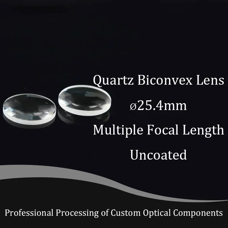 High-Precision Focusing Material Brackets for 25.4mm Diameter Quartz Material Double Convex Lens and Pure White Glass