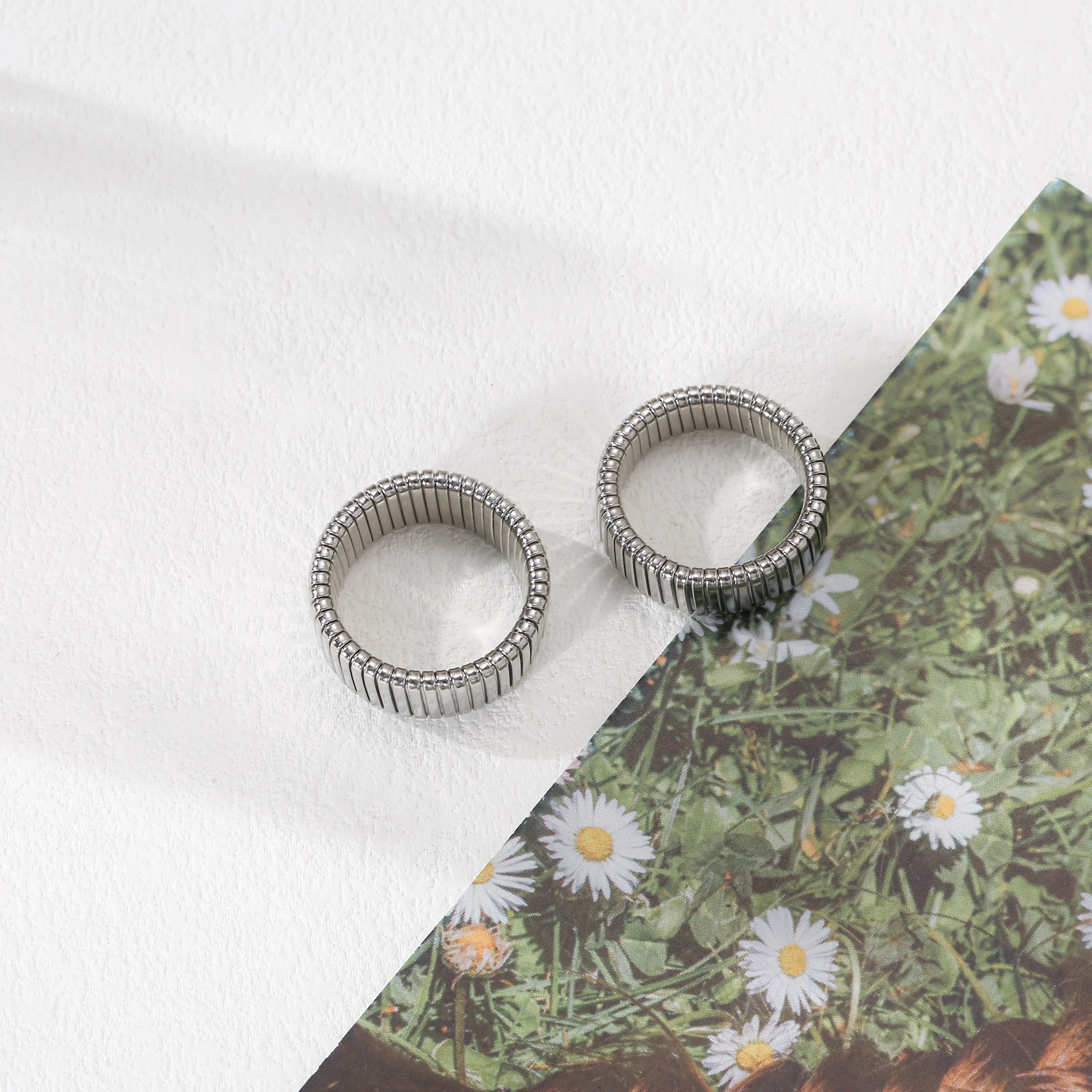 

Stainless Steel Twisted Band Ring for Men