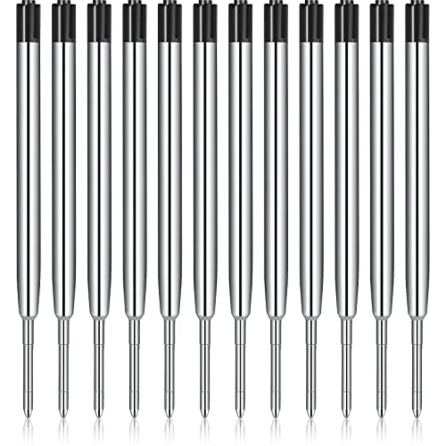 

12 Pieces Pen Refills Ink 1.0mm Medium Point Metal Ballpoint Refill Smooth Writing Pen Refills Replacement Refills for Retracta