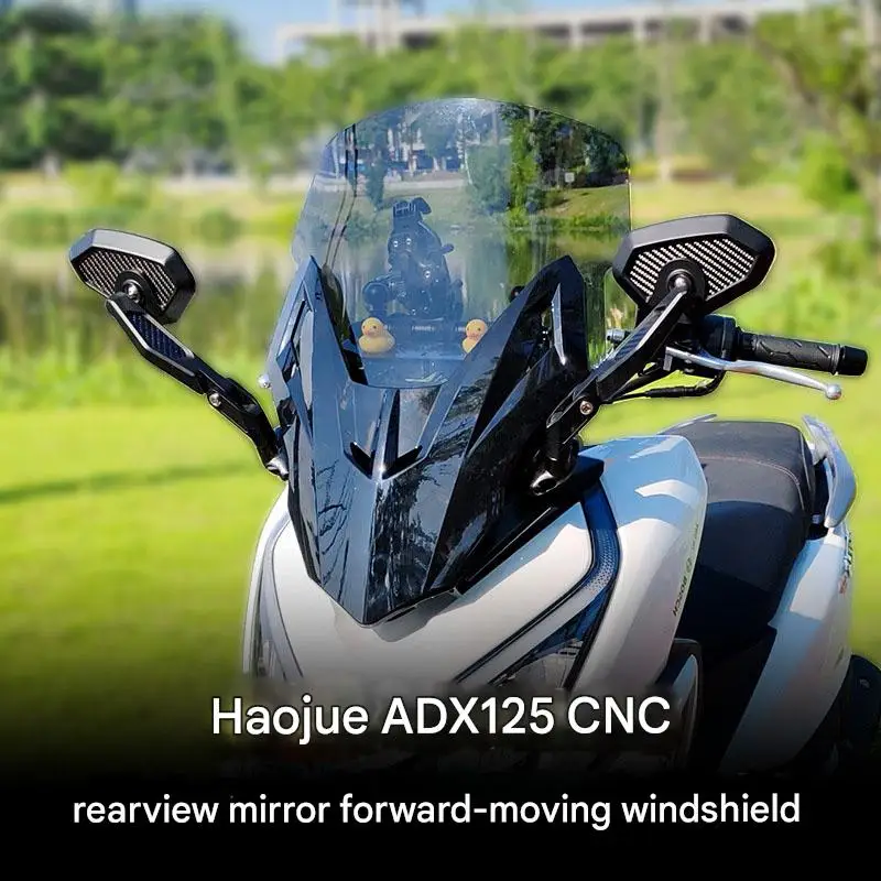 For the Haojue ADX125 model, the front windshield glass of the accessory was replaced in 2025，High Clear & Anti-Scratch