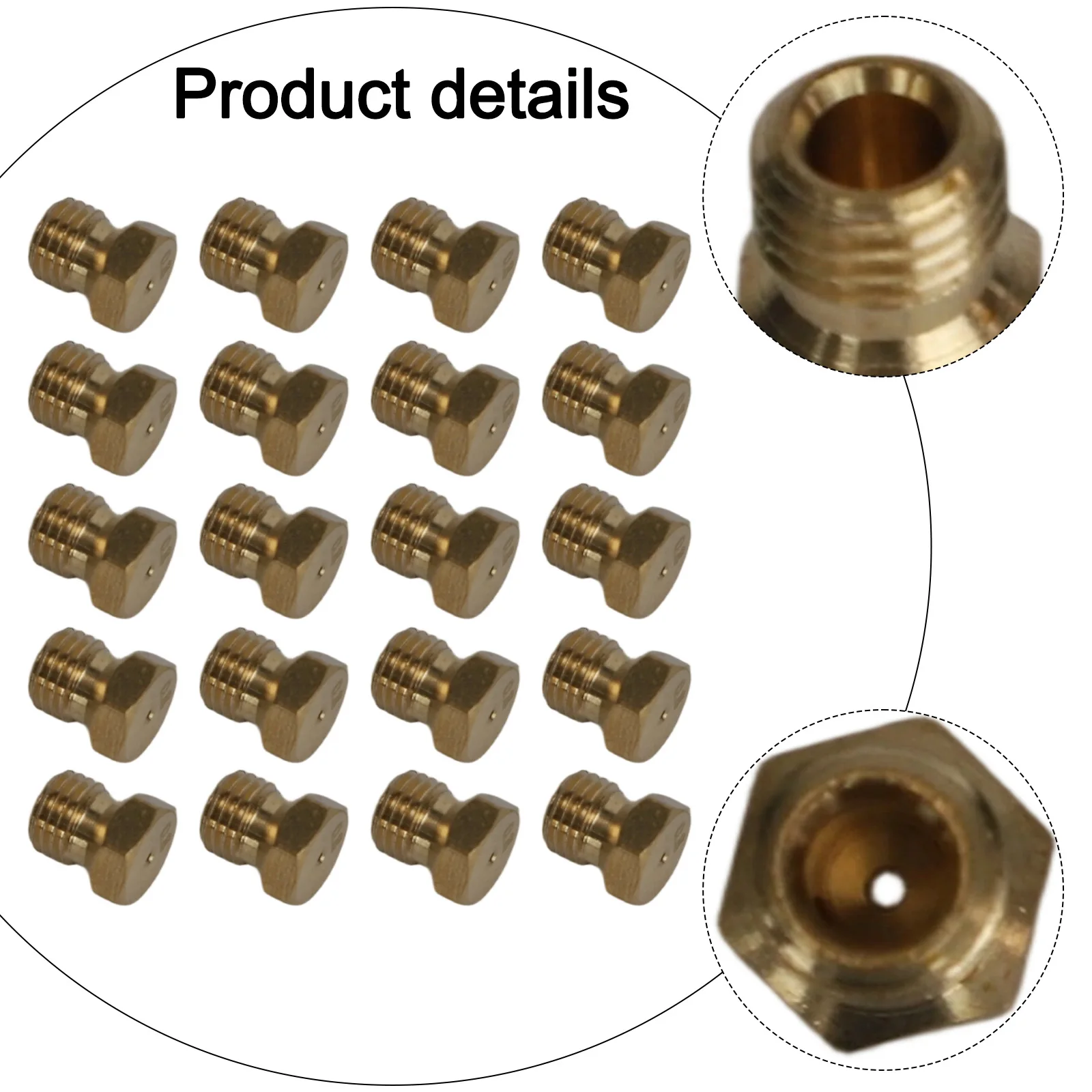 For Outdoor Cooking Natural Gas Conversion Brass Nozzles Outdoor Cooking Yellow Low-Pressure Efficiency Quick-Connect Nozzles