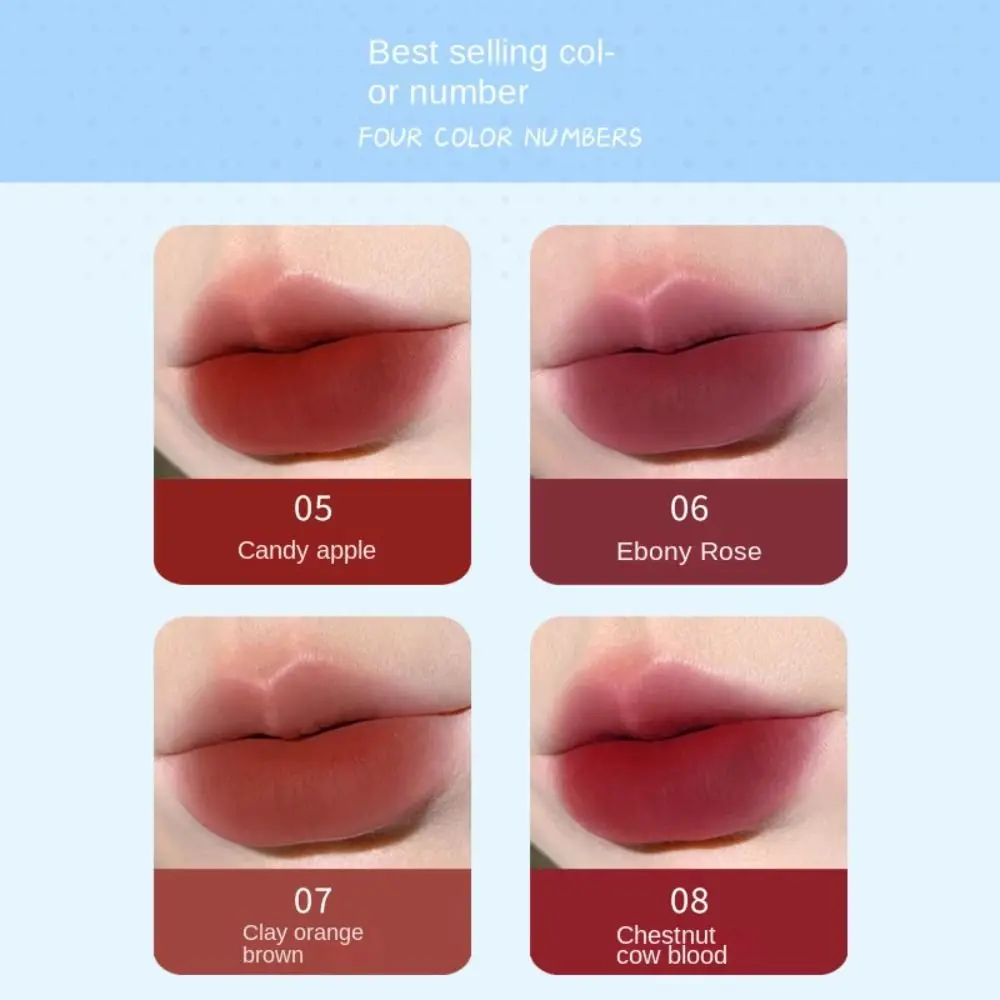 Sweet Non-Sticky Cup Nude Blush Lipgloss Makeup Tool Matte Gift Lip Gloss Lip Tint Mud Velvet Matte Lipstick Mirror Lip Glaze