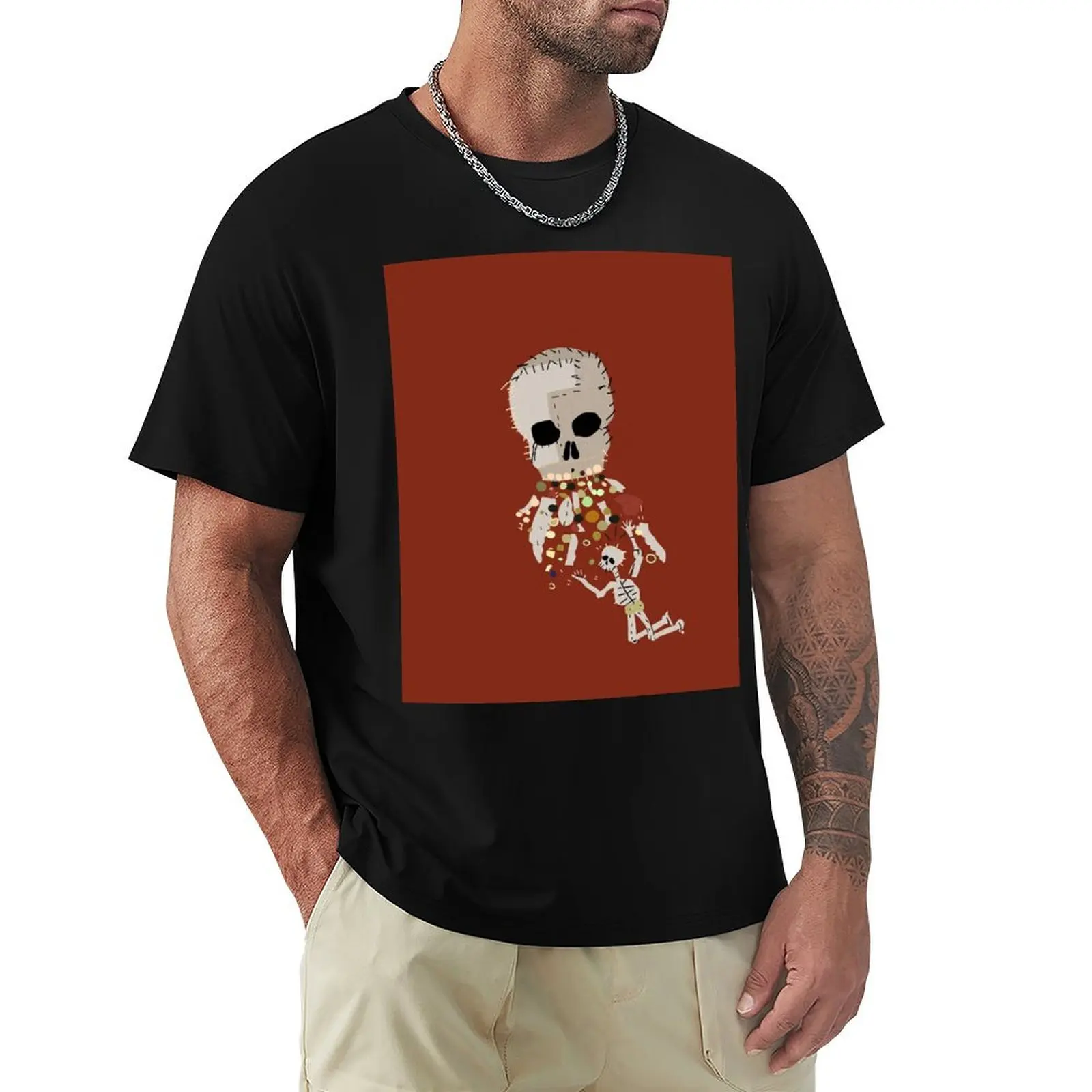 

Our Flag Means Death Vomiting Skull On Skeleton Flag Design T-Shirt shirts graphic designer shirts men workout shirt
