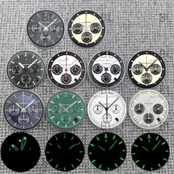 BLIGER 31.5mm VK6 Watch Dial Hands C3 Green Luminous Black White Green Gray Dial suitable for VK63 Movement Modified Watch Parts
