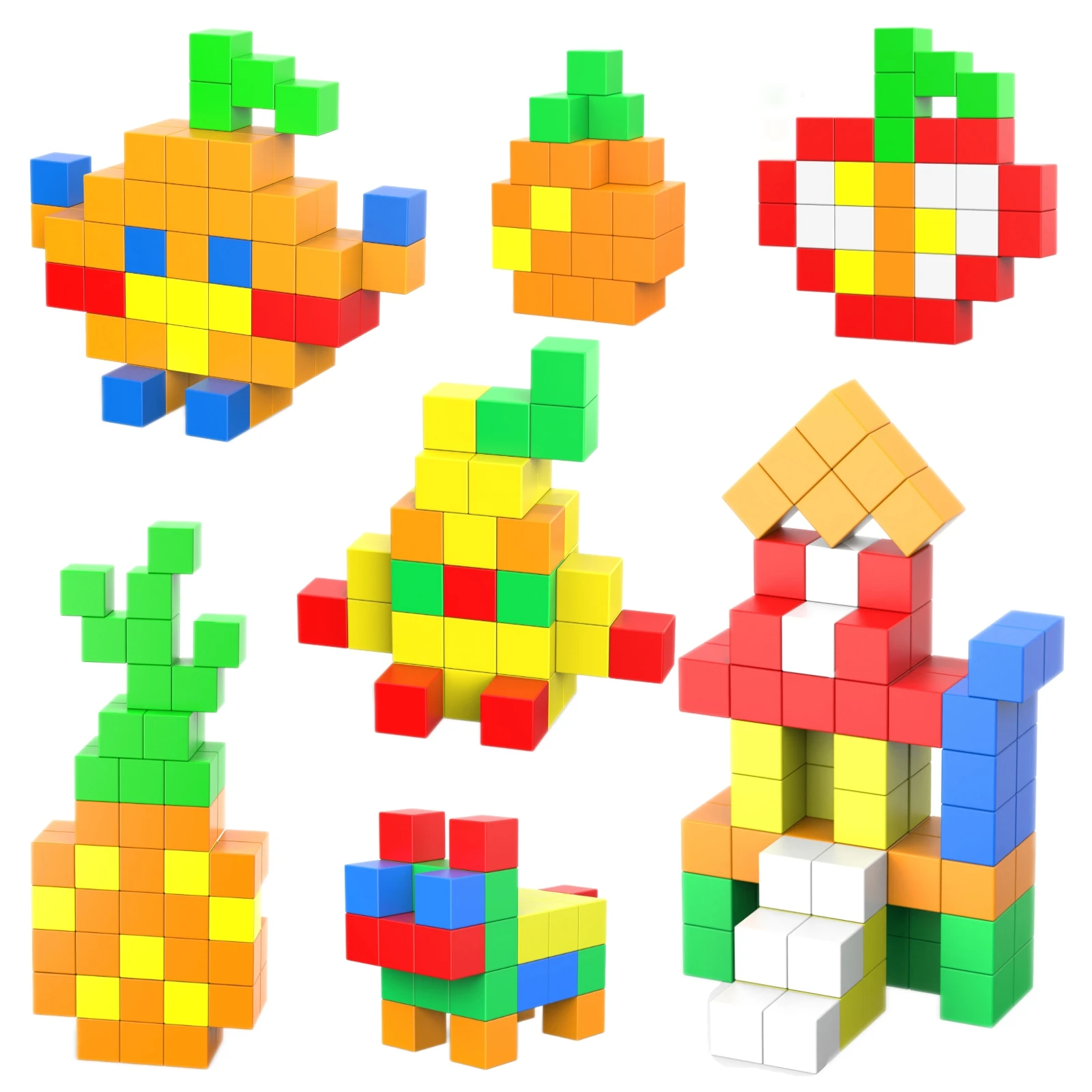

48PCS 3.3cm/1.3inch Large Size Magnetic Blocks Cubes Kids STEM Educational Toys for Ages 3+ 4 5 6 7 8 Boys and Girls