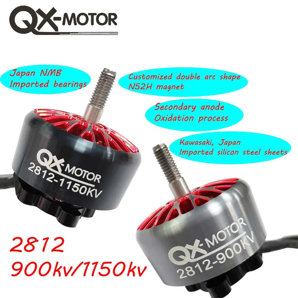 

4 pcs QX-MOTOR 2812 900KV 1150KV 3-6S Brushless Motor for RC XL8" XL9" Multirotor Airplane FPV Long Range Drones Motor DIY Part