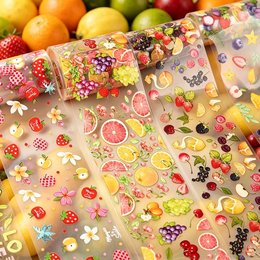 10 Rouleaux Autocollants de Transfert pour Ongles Fruits d'Été Colorés Fraise Pomme Orange Banane Fleur Décalcomanies DIY Manucure Fruits Tropicaux
