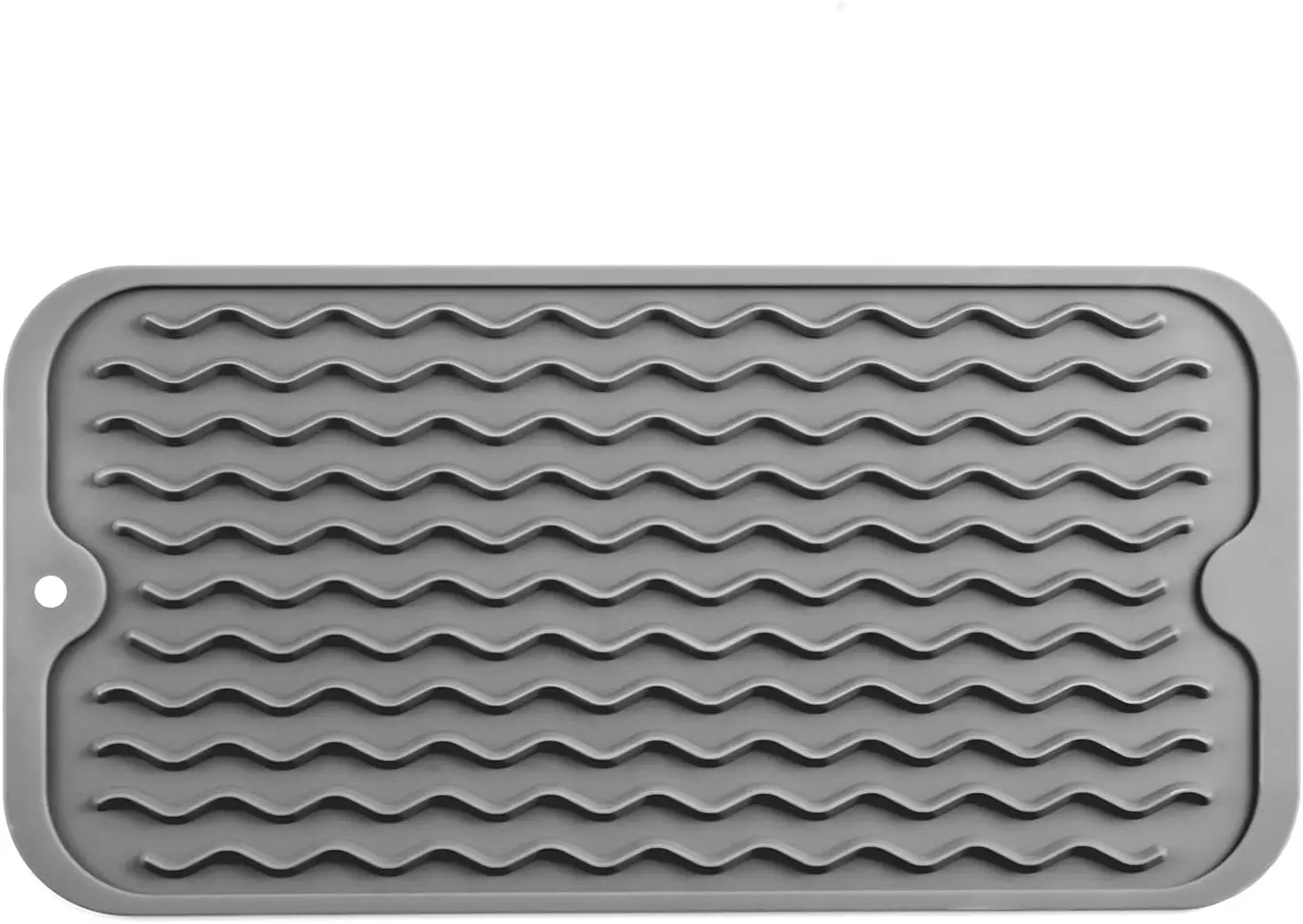 

Silicone Dish Drying Mat for Kitchen Counter, Heat Resistant and Easy Clean Grey S 12x6 Inches