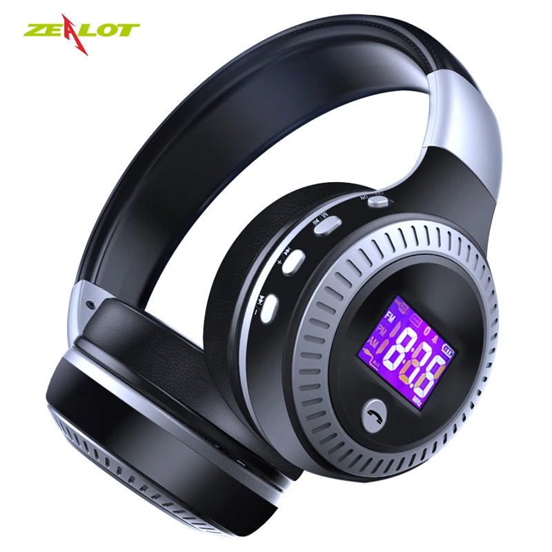 ZEALOT B19 Bluetooth Headphone Wireless Headset Over Ear HiFi Stereo Bass Support AUX Micro SD Card Microphone