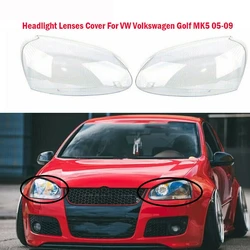 Car Transparent Lampshade Front Headlight Lens Cover For Volkswagen Golf 5 MK5 GTI 2005 2006 2007 2008 2009