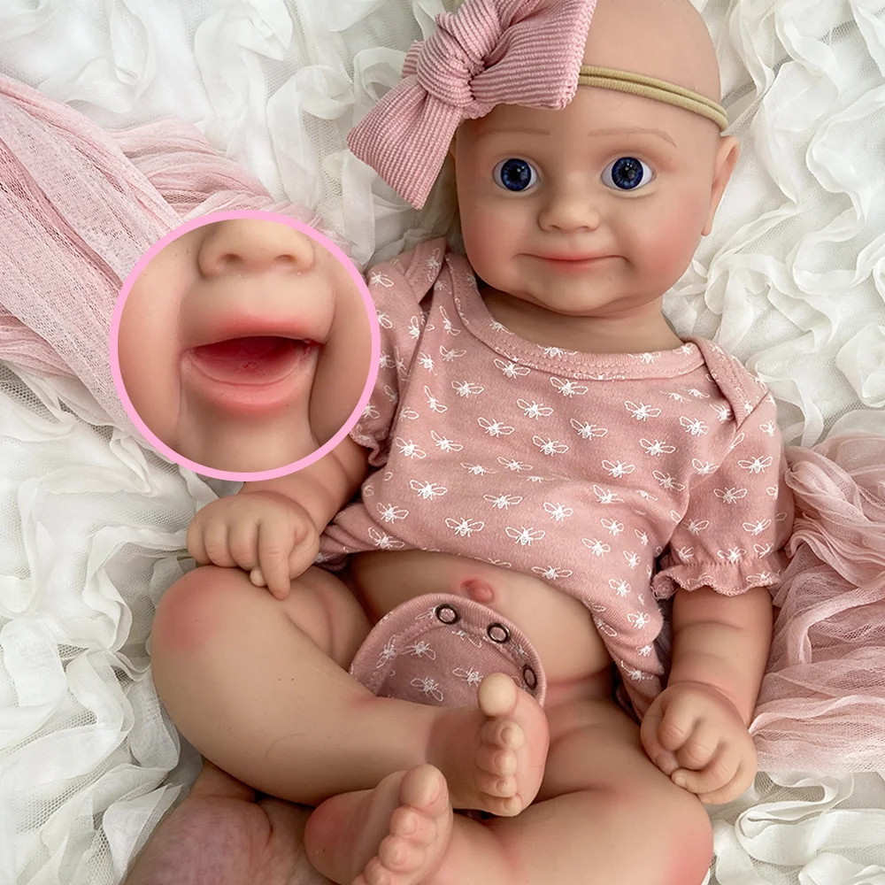 

50 см силиконовая кукла реборн для девочек Мадди Пухлые щеки и мягкие конечности Испания для новорожденных 3D кожа видимые вены DIY игрушки художника