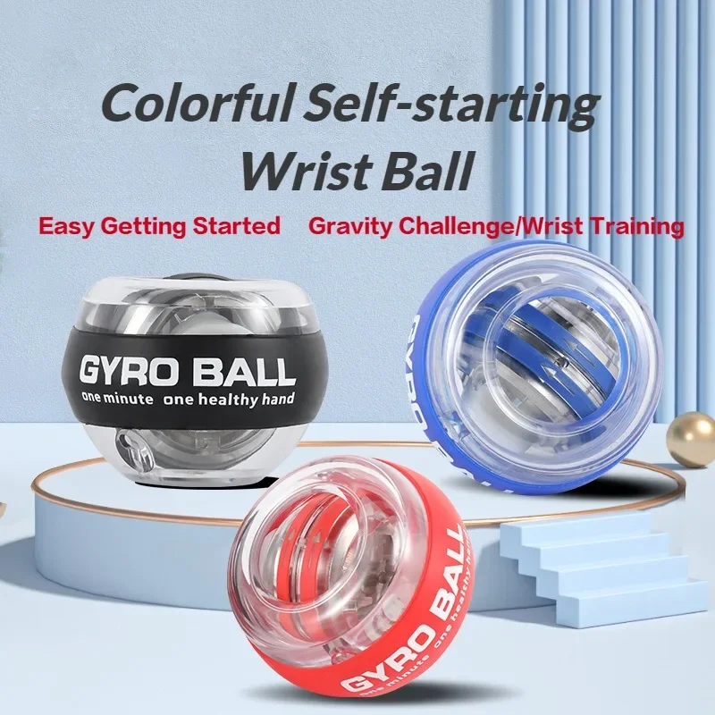 LED Pols Power Trainer Bal Zelfstartende Gyro Pols Hand Bal Arm Hand Spierkracht Fitness Oefenapparatuur Versterker
