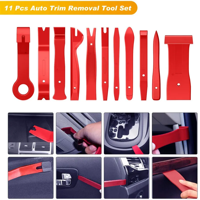 Portable Auto Car Radio Panel Dashboard Door Clip Trim Repair Disassembly Tools Trim Removal Tool Interior Kits 11/19/38 Sets