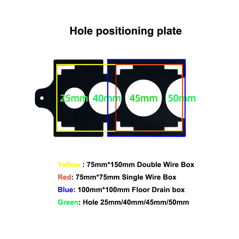 Ceramic Tile Tool Six Angle Measuring Aluminium Alloy Ruler m with ABS Hole Locator Plate,multi-function High-precision