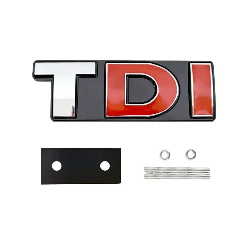 3D Metall TDI Logo Auto Kühlergrill Emblem Aufkleber Fender Seite Hinten Stamm Auto Abzeichen Dekor Für VW Polo Golf Jetta Passat MK4 MK5