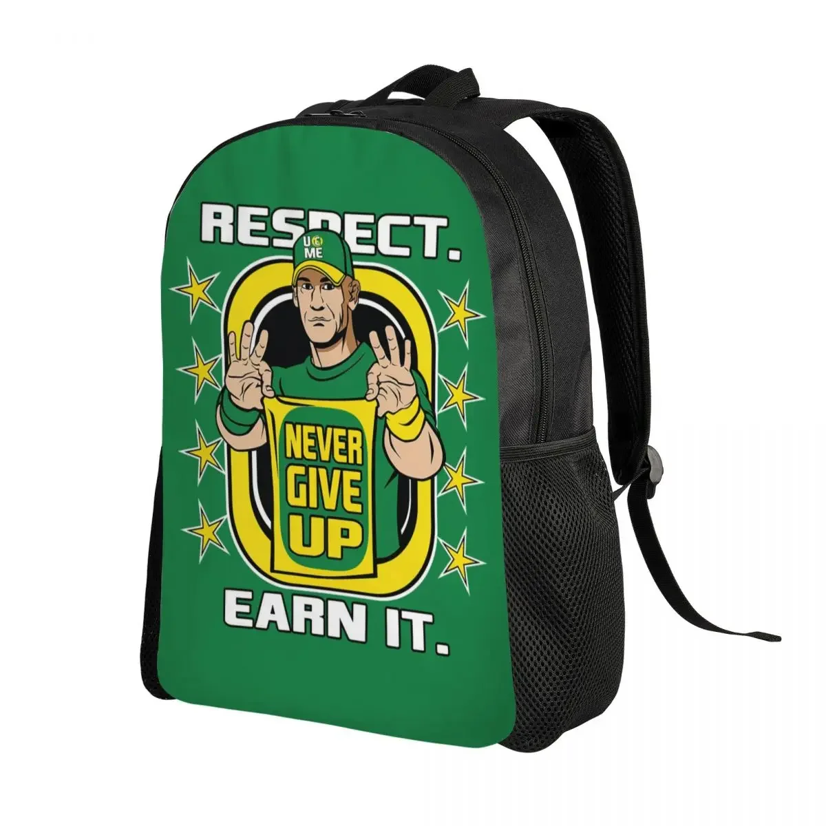 WWE John Cena Backpacks for Women Men School College Students Bookbag Fits 15 Inch Laptop Never Give Up Bags