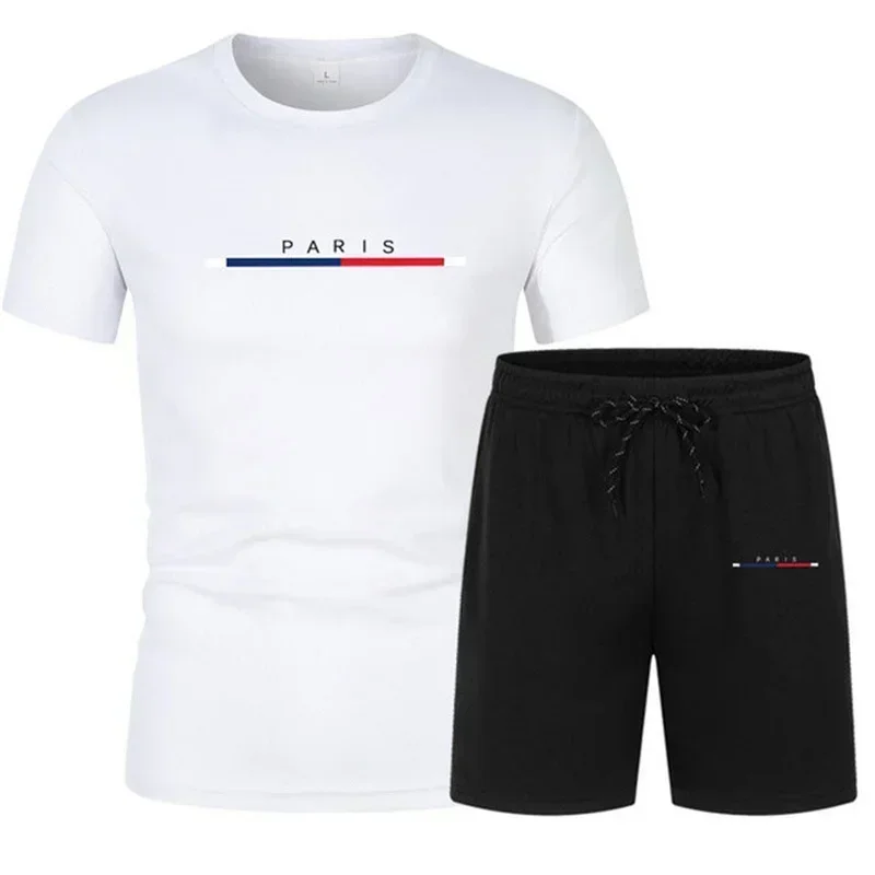 

Ensemble de sport décontracté deux pièces tendance 2026 pour homme : T-shirt à séchage rapide et short respirant l'entraînement