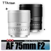 TTArtisan 풀 프레임 AF 75mm F2 시그마 파나소닉 L-마운트를 사용한 인물 사진용 대형 조리개 자동 초점 카메라 렌즈 1
