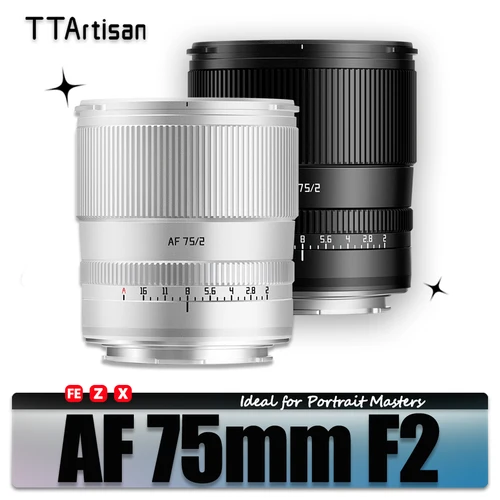 TTArtisan 풀 프레임 AF 75mm F2 시그마 파나소닉 L-마운트를 사용한 인물 사진용 대형 조리개 자동 초점 카메라 렌즈
