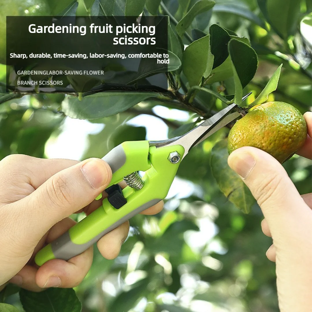 

Straight Head Pruning Shears Non-slip HandleStainless Steel Outils Manuels Household Bonsai Garden Scissors Pruing Shear