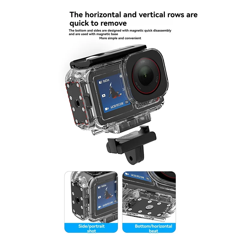 ABGN لـ DJI Action 5Pro غطاء مرشح المياه للغوص/4/3 ملحقات غطاء العدسات