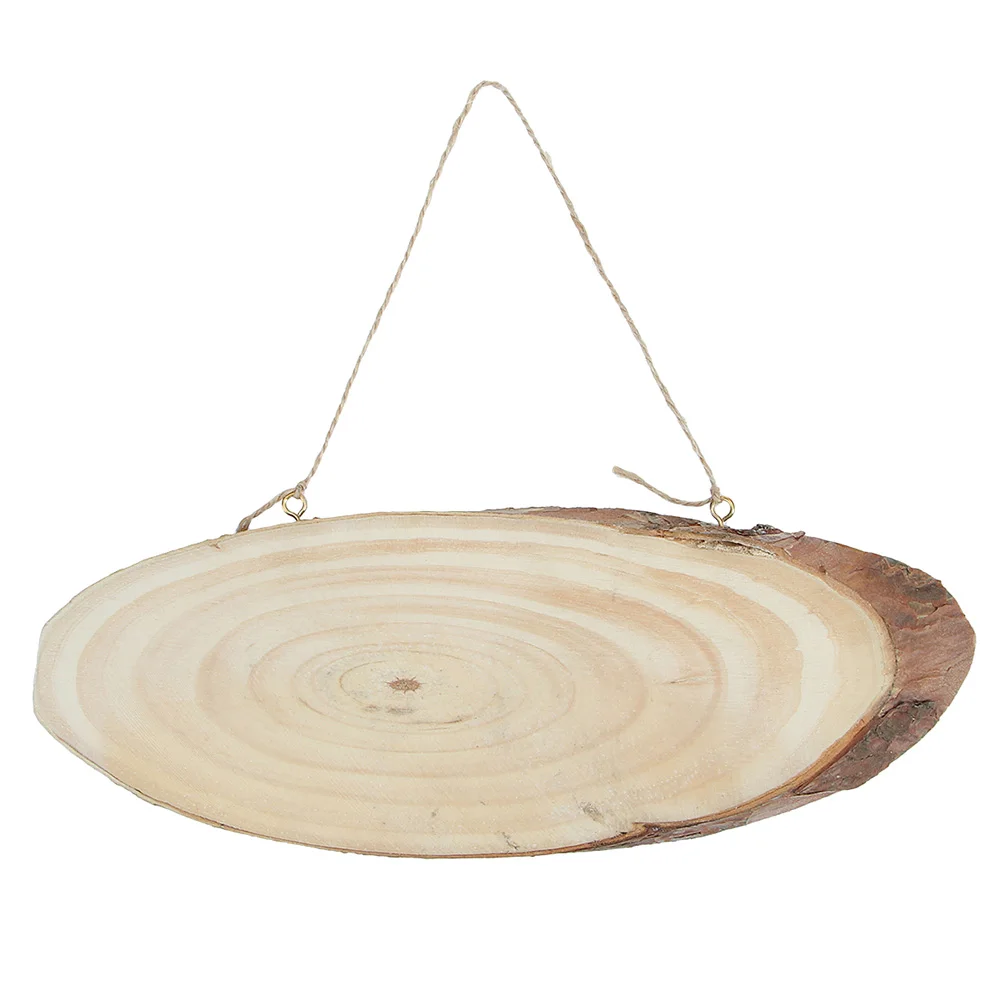 

3PCS Pine Wood Decoration Signboard Rustic Oval Tags for DIY Handmade Crafts Wedding Table Numbers Wall Art Ideas