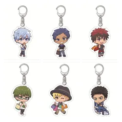 Anime Kuroko's Basketball Cute Figure Kuroko Tetsuya Kagami Taiga Acrylic Keychains Midorima Shintaro Character Model Keyring 6C