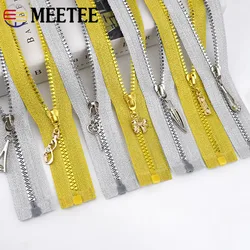 1/2/3/5Pcs Meetee 5# Gold Silver Open-end Resin Zippers 60cm Coat Down Jacket Sewing Zipper Handbag Zips Repair Kit Accessories