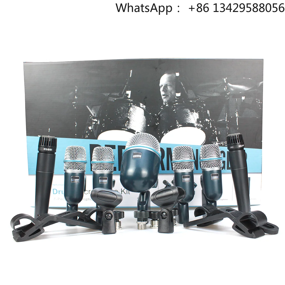 BETADMK7 XLR BAND Drum Kit Microphone Instrument Kit Microphone With Two BETA57A Four BETA56A One BETA52A