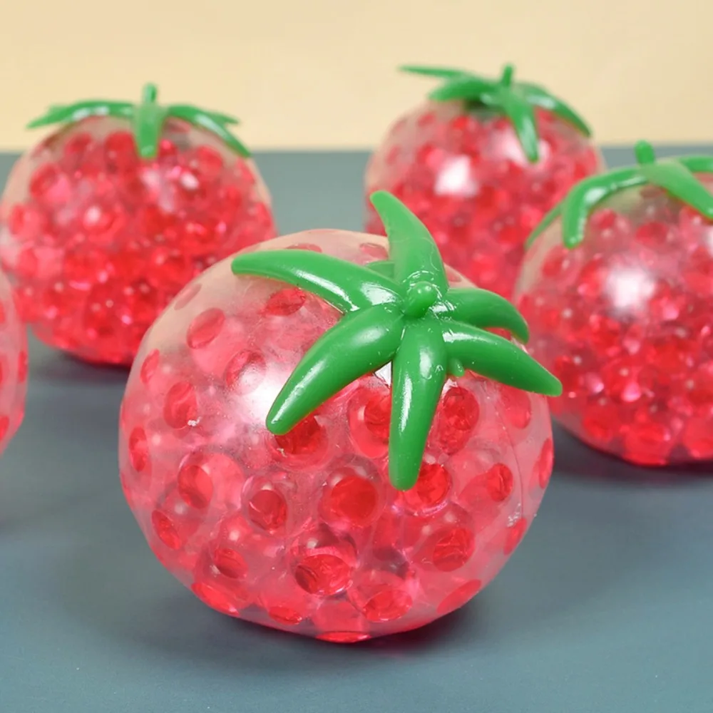 Squishy Tomato Squeeze Toy Stress Relief Fidget Sensory Toys for Adults Kids Slow Rebound Anxiety ADHD Autism Party Favors Gifts