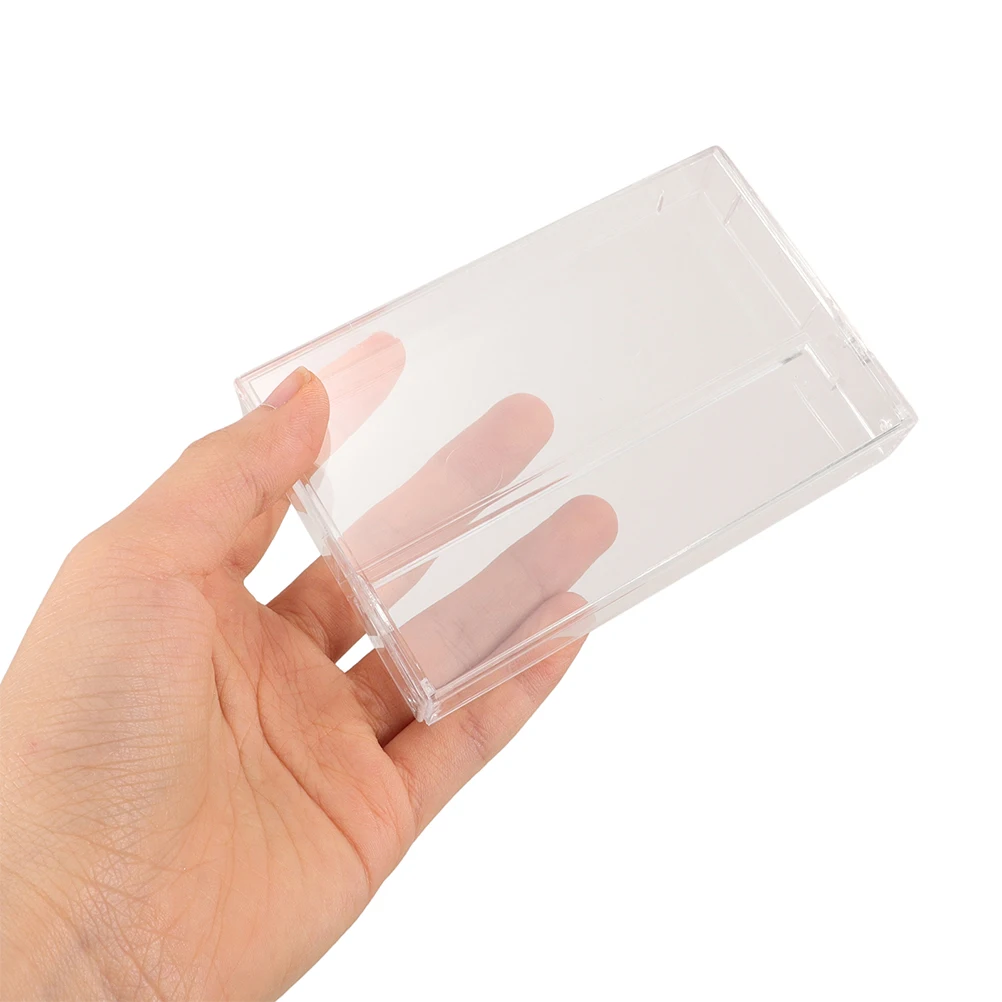 

4pcs Cassette Tape Storage Boxes Transparent Cases for Audio Tapes Credit Card Holders Organizer Fits Collectors DJ