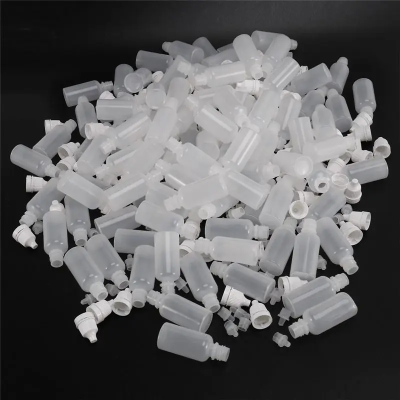 【PLAISIR】600PCS 15Ml Bottiglie contagocce vuote in plastica comprimibili Bottiglie riutilizzabili contagocce liquido per occhi