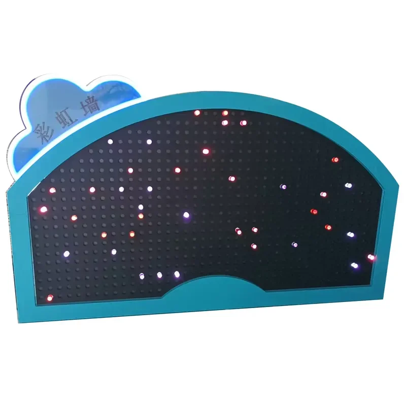 High Quality Interactive Indoor Playground Kids Pe Fun rainbow Wall with Led