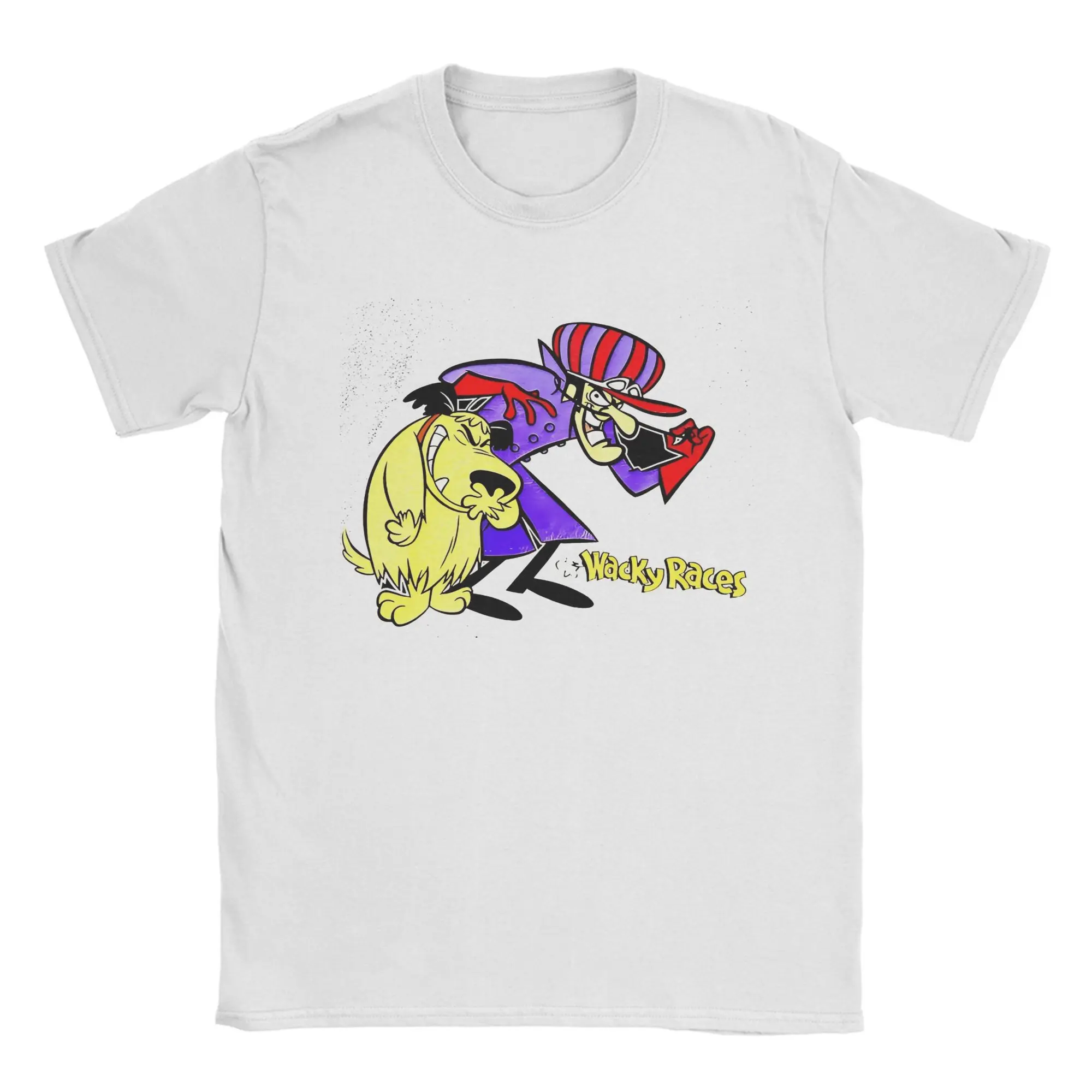 

Vintage T Shirt Summer Cartoon Movie Wacky Races Trending T-Shirts 100 Cotton Tshirt Man Aesthetic Design Short Sleeve Top Tees