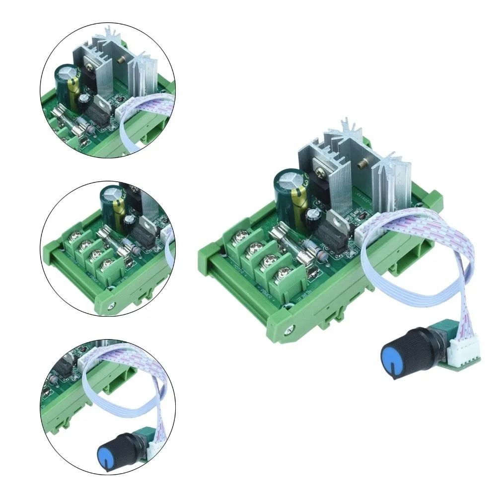 For RC Vehicles Green DC Motor Controller 12V-55V Speed Regulator 12V-55V Input Voltage 0-10A Adjustable Current