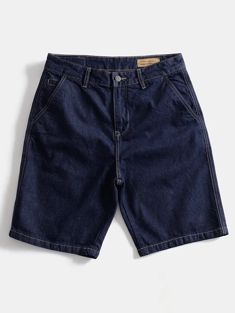 

Heavyweight Pure Cotton Summer Japanese Sle Original Color Loose Men's Straight Leg Casual Workwear Five-Quarter orts Dee...