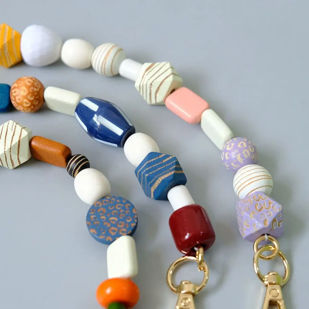Retro Handbag Chain Replaceable Colored Bead Handbag Strap Bag Parts Accessories Phone Case Accessories Phone Case Hanging Chain