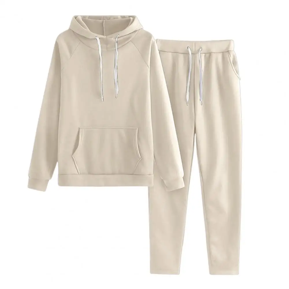 Hoodies Suit Winter Spring Solid Casual Tracksuit Women 2 Pieces Set Sports Sweatshirts Pullover Sweatpants Wholesale