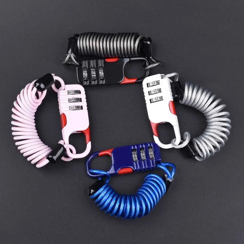 

Трехзначный пароль, велосипедный тросовый замок, комбинированный страховочный трос из цинкового алюминиевого сплава, противоугонный трос для мотоцикла