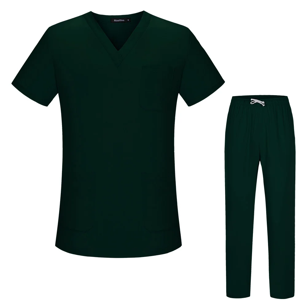 Viaoli Unisex Korte Mouwen Tops Broek Arts Kleding Werkkleding Mannen Verpleging Uniform Scrubs Vrouwen Scrub Sets Verpleegster Uniform