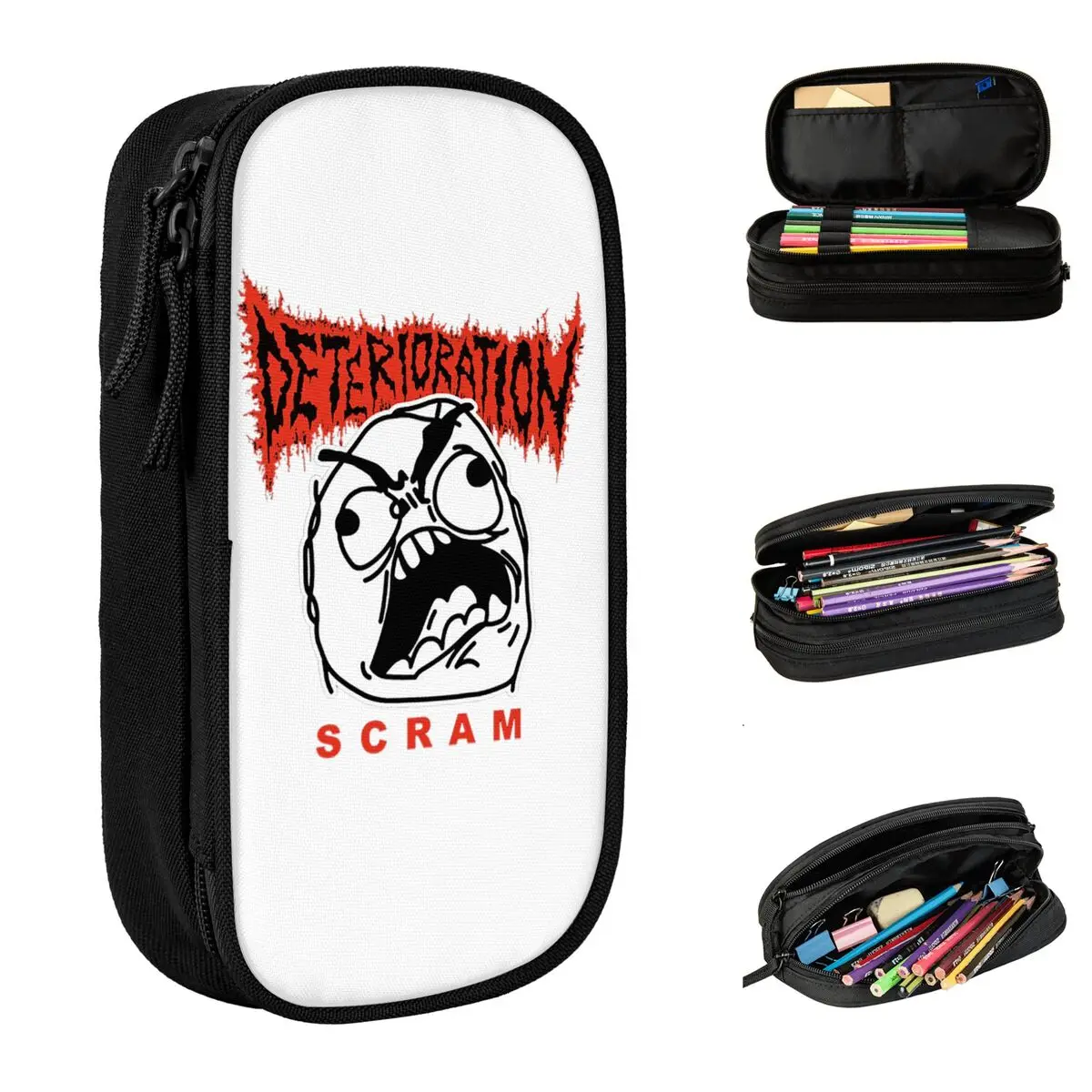 Deterioration Music Pencil Case Double Layer Large-capacity School Accessories Pencil Box Amazing Gift