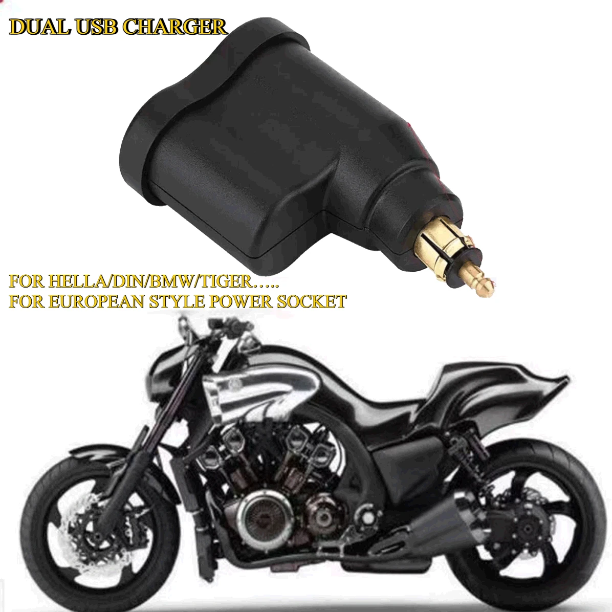 

Universal Motorcycle Dual Power USB Charger Adapter Plug Socket Waterproof For BMW R1250GS R1200GS F800GS F850GS R 1250 1200 GS