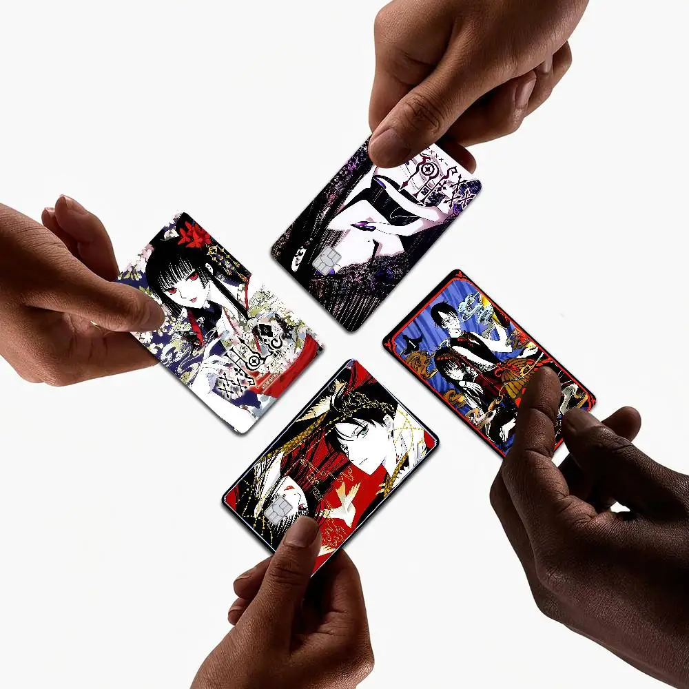 Anime XxxHolic clásico Vintage juego Anime pegatina película piel funda para pequeño grande sin Chip tarjeta de crédito de débito lado frontal