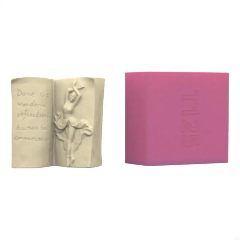

448E Silicone Planter Molds Vase Molds Face Book Flexible Craft Moulds Silicone Book Sculpture Moulds for Flower Vase