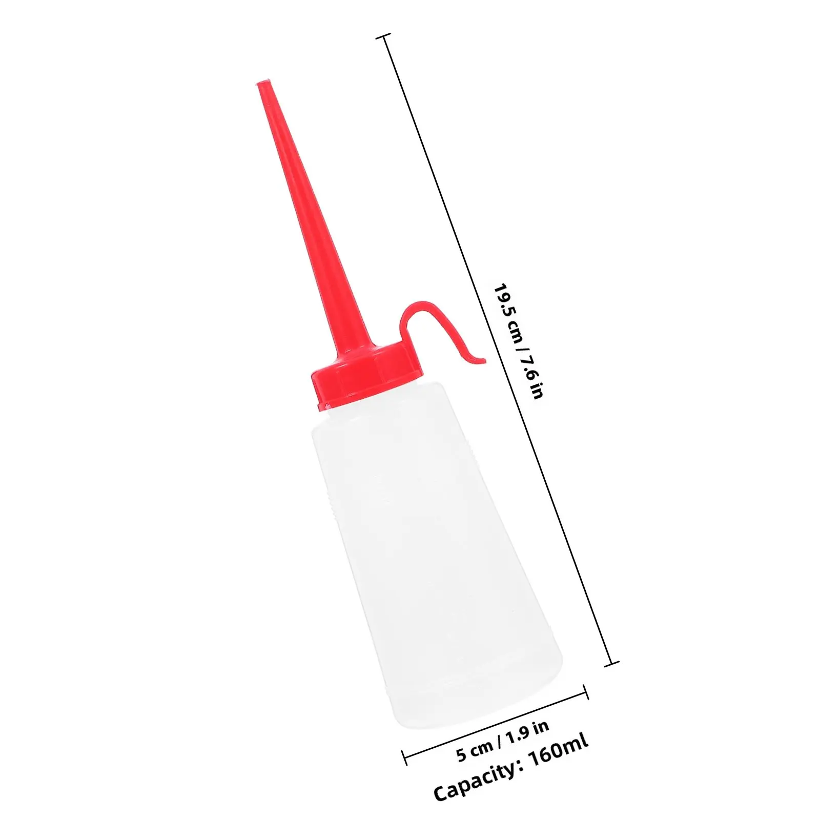 6Pcs Red Tip Oil Dispenser Bottles for Sewing Machine Oil Automotive Motor Lubricant Hair Dye Transparent view 2