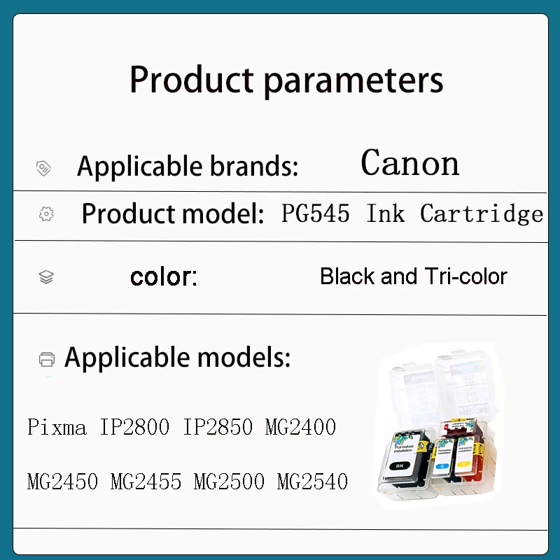 545XL 546XL 545 XL 546 XL Smart Cartridge For canon PG545 CL546 PG-545 for Pixma MG3050 2550 2450 2550S 2950 MX495 printer