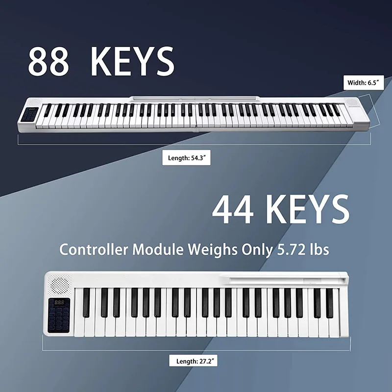 Folding Midi Keyboard 88 Keys Portable Professional Electronic Piano Synthesizer Teclado Controlador Organ Keyboard AA50EO