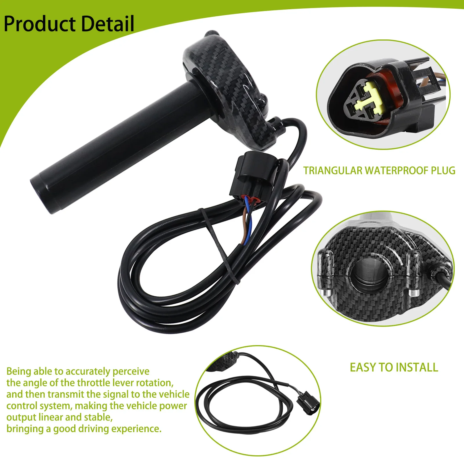 22mm 7/8" Quick Turn Electronic Throttle Twist Grip Oiler For Sur Ron Surron Motorcycle Light Bee X/S Carbon Fiber Parts